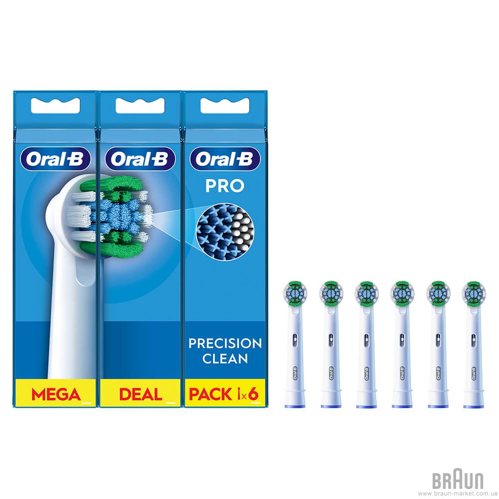 Набір зубних насадок Oral-B Pro Precision Clean EB 20 RX (6 шт ...