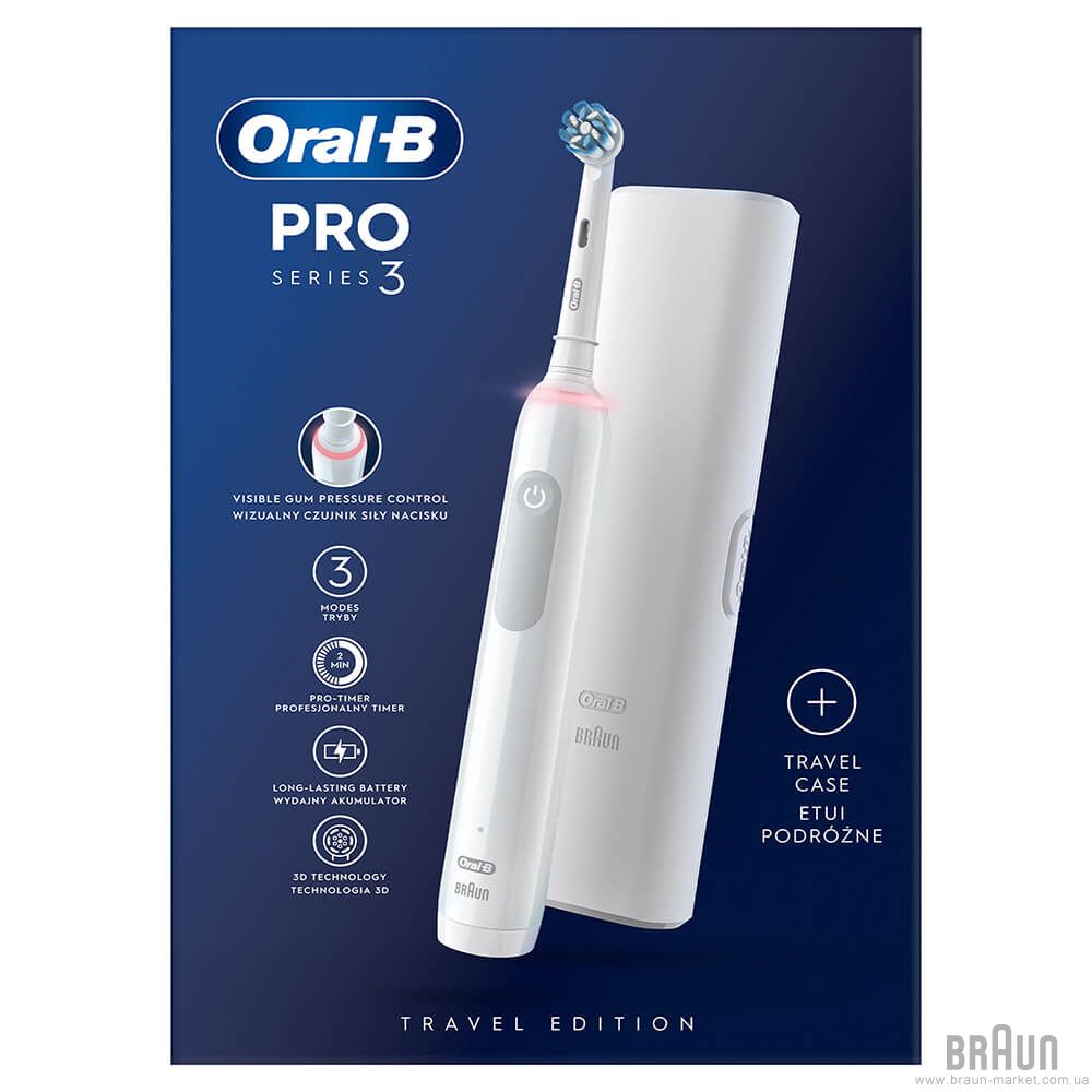 Электрическая зубная щетка Braun Oral-B Pro 3 3500 Sensitive Clean