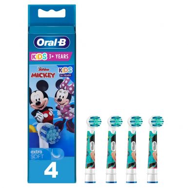 Набір зубних насадок Braun Oral-B Kids Mickey Mouse EB 10S Extra Soft (4 шт.)