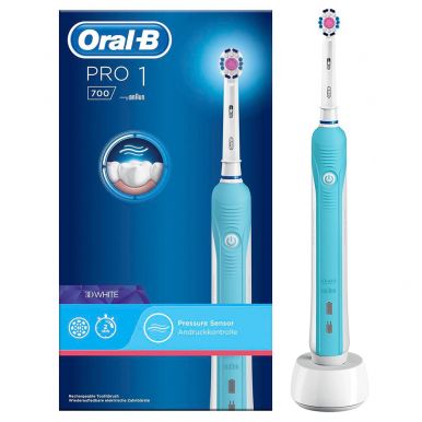 Электрическая зубная щетка Braun Oral-B Pro1 700 3D White (D16.513.1U)