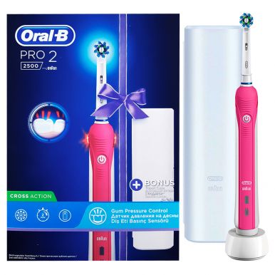 Електрична зубна щітка Braun Oral-B Pro2 2500 Cross Action Pink (D501.513.2X)