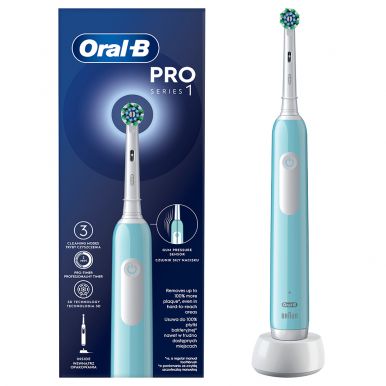 Электрическая зубная щетка Braun Oral-B Pro Series 1 CrossAction Caribbean Blue (D305.513.3)