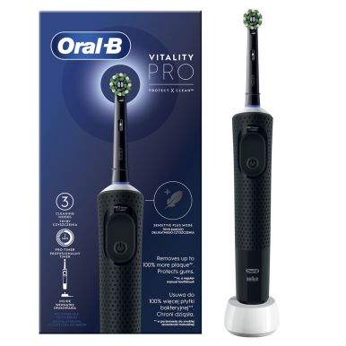 Электрическая зубная щетка Braun Oral-B Vitality D100 Pro Protect X Clean CrossAction Black (D103.413.3)