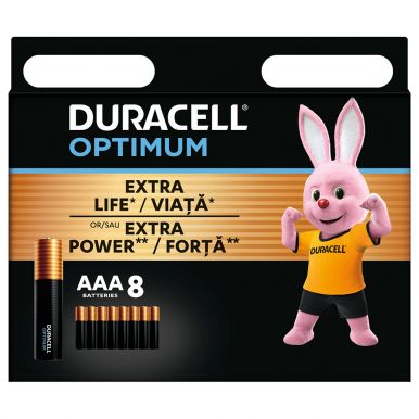 Батарейки щелочные Duracell Optimum AAA (LR03)  8 шт. (5000394158962)