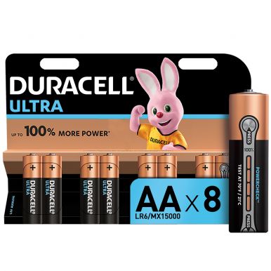 Щелочные батарейки Duracell Ultra Power AA (LR6) 1.5V, 8 шт. (5000394063051)