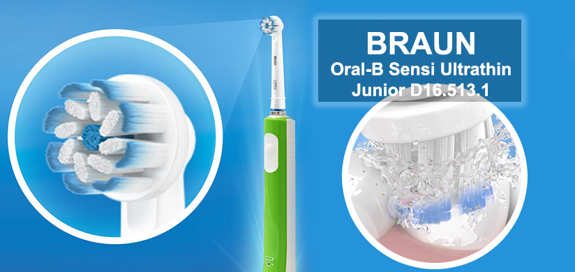 Огляд зубної щітки Braun Oral-B Sensi Ultrathin Junior D16.513.1